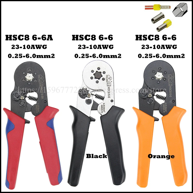 Плоскогубцы HSC8 6 6A инструмент мини саморегулирующиеся обжимные плоскогубцы 23 10AWG