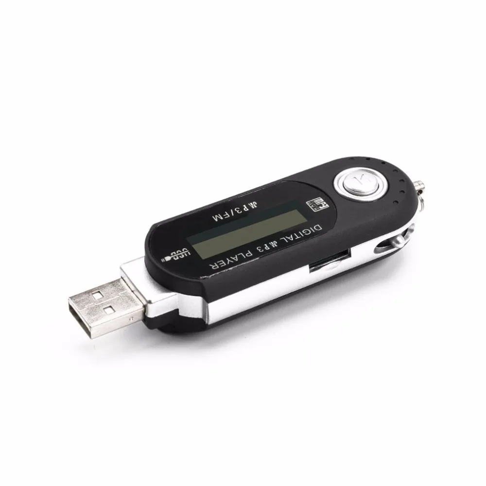 Цифровой мини USB MP3 музыкальный плеер функция FM радио с TF слот для карты ЖК-экран портативный USB флэш-накопитель с наушником