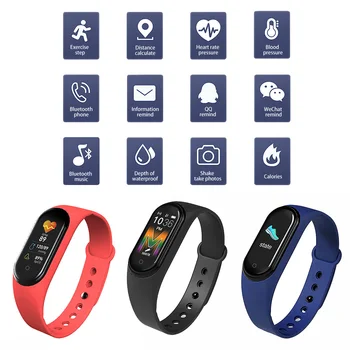 

M5 Smart Band Bracelet Sports Watch Wristband Exercise Blood Pressure Heart Rate Fitness Color Screen Tracker