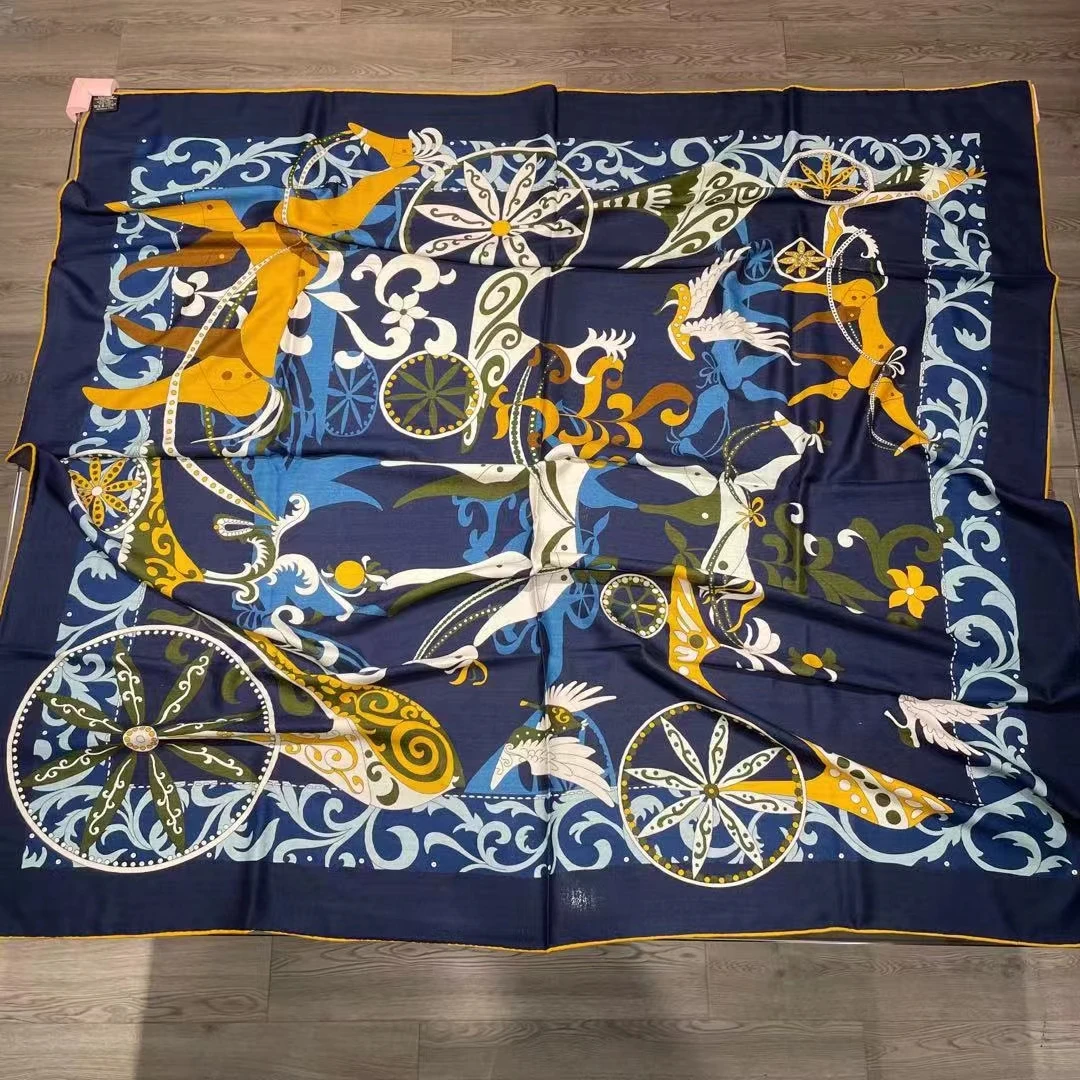 

70% кашемир 30% шелк шарф женская модная Двусторонняя шаль-каретка хиджаб зимний большой платок 135*135 см