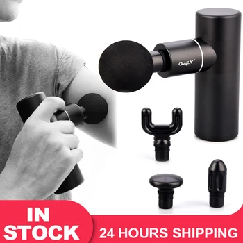 

Therapy Muscle Massager Body Relaxation Pain Relief Slimming Shaping Massager Deep Tissue Massager with 4 Types Fascia Gun Head