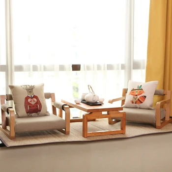 

Living Room Tea Coffee Table Japanese Asia Style Furniture Balcony Living Room Low Floor Rectangular Solid Wooden Simple Chair