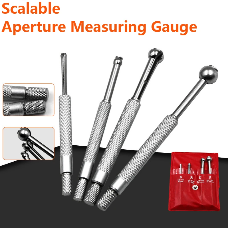 314mm Small Hole Bore Gauge 4Pcs Ball Type Telescoping Measure Gauge 1