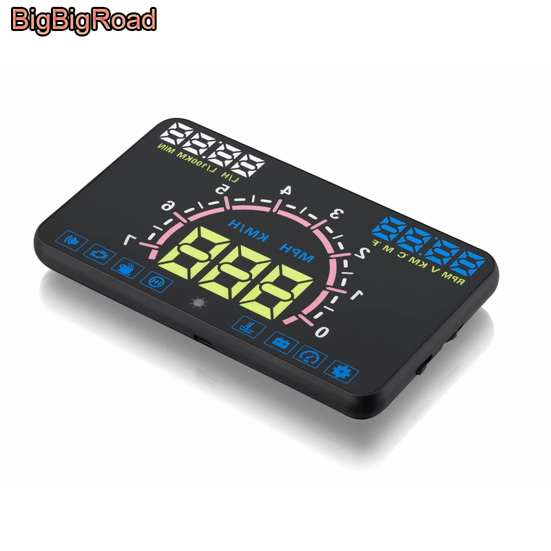 

BigBigRoad For Nissan Xterra Dualis Qashqai Juke Kicks Sunny Sentra Paladin Car HUD Head Up Display Windscreen Projector OBD2