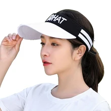 Sun Visor Cap Female Empty Top Long Visor Sun Shield Hat UV Protection Face Shields Wide Sun Visor Caps For Women New