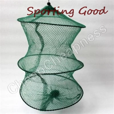 Foldable Crab Fish Crawdad Shrimp Minnow Fishing Bait Trap Dip Net Cage Special Zipper Nylon Fishing Net Cage