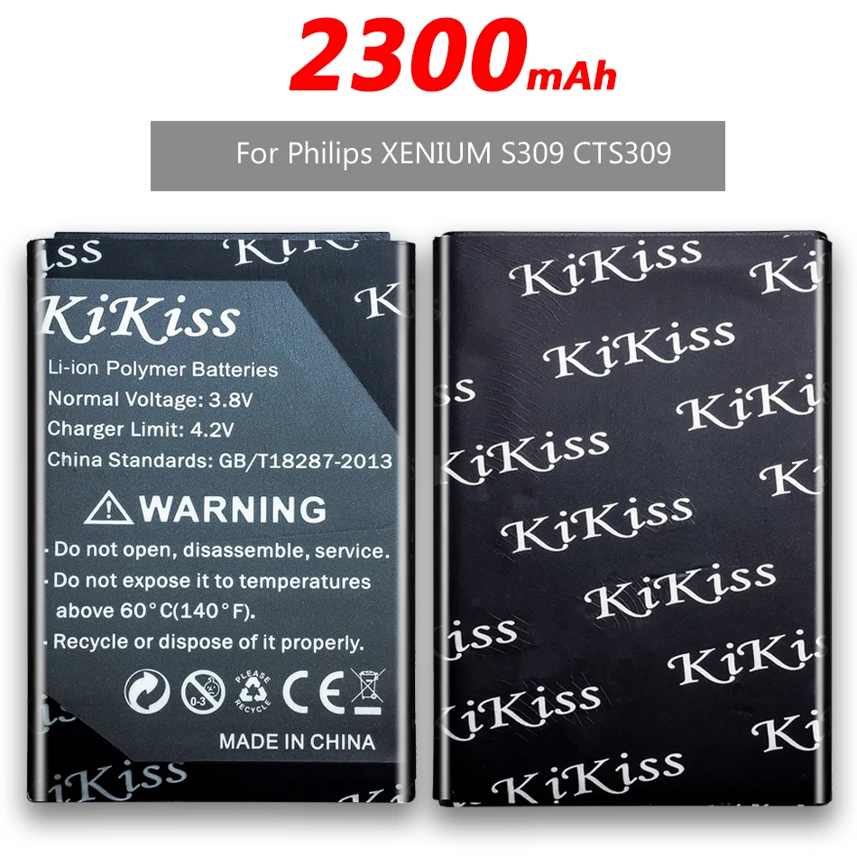 2300 мА/ч мобильный телефон Батарея для мобильного телефона Philips XENIUM S309 CTS309 AB1600DWMT