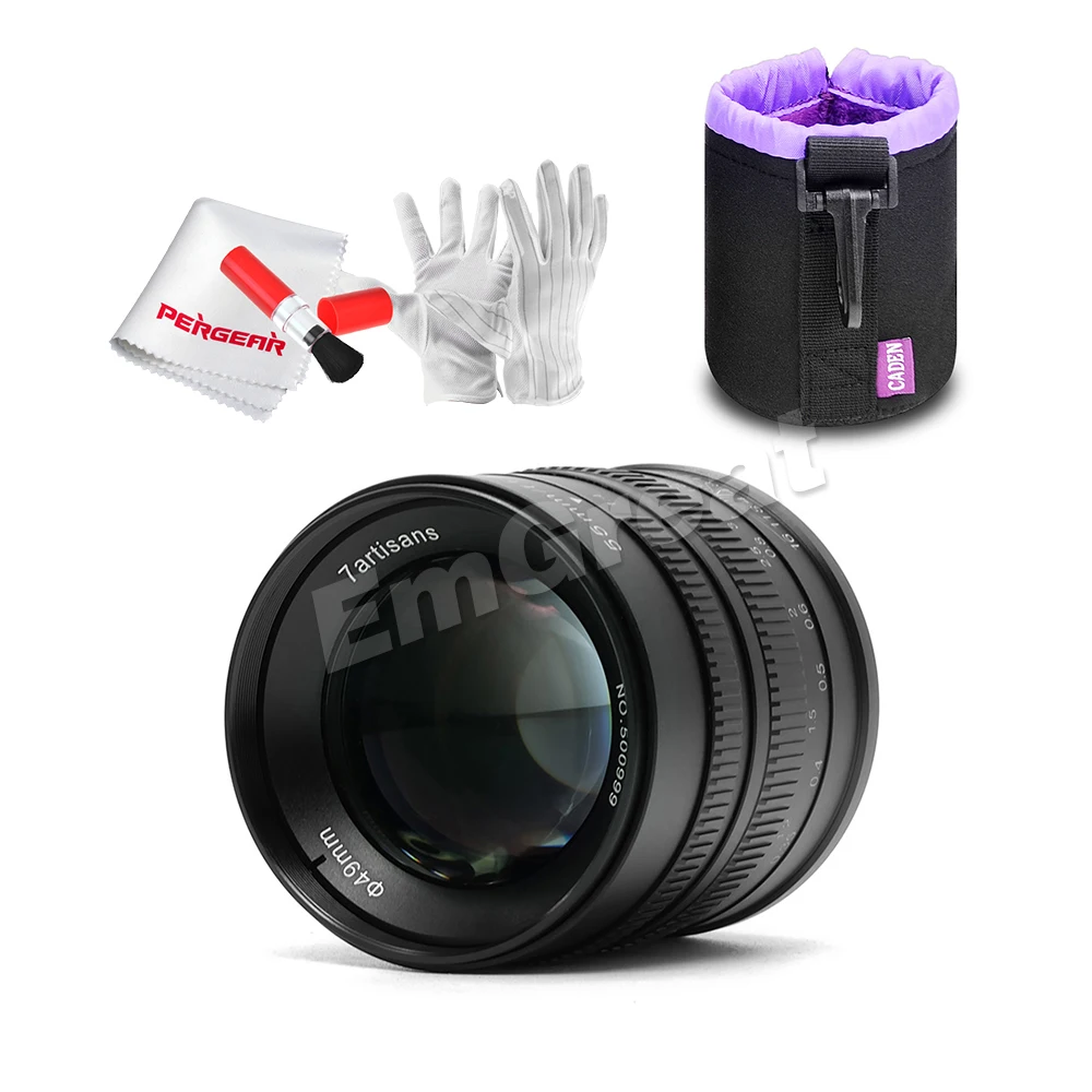 7artisans APS-C 55mm F1.4 Manual Fixed Lens for Fuji X Mount Cameras X-A1 X-A10 X-A2 X-A3 X-at X-M1 XM2 X-T1 X-T10 X-T2 X-T20 X-Pro1 X-Pro2 X-E1 X-E2 X-E2s Black