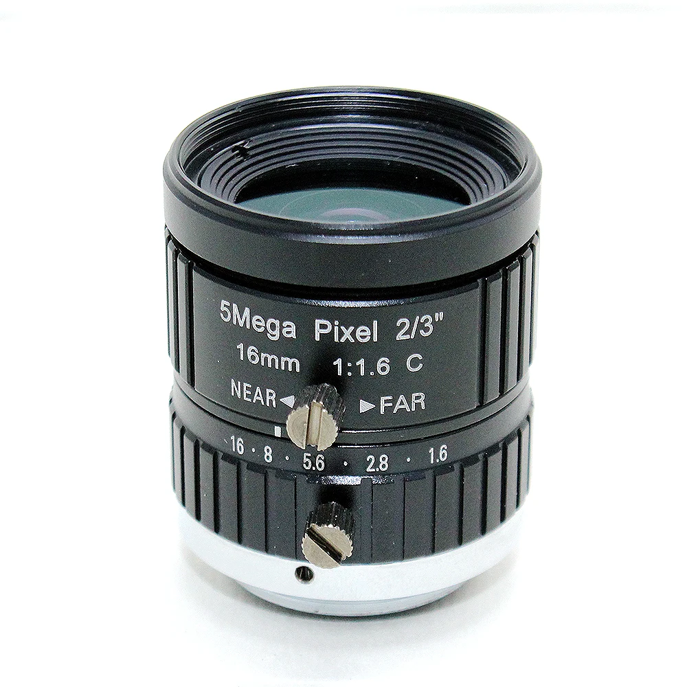 5MP 2/3 &quot12 мм Объектив C Mount lens Professional Low Distortion F1.6 CCTV Lens Industrial линзы машинного зрения