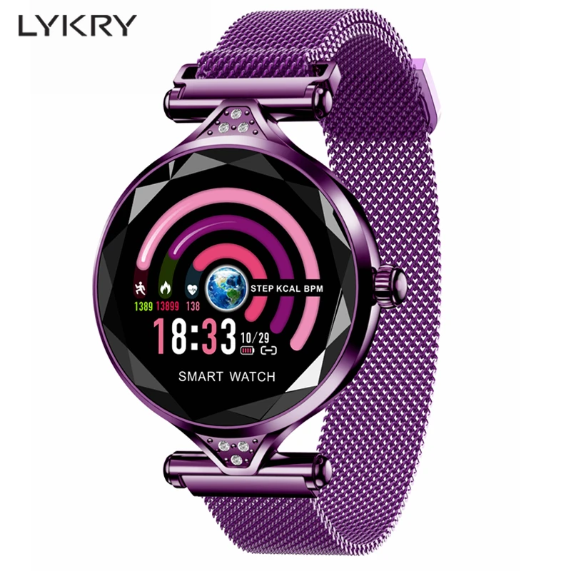 

LYKRY Lady H1 Smart Watch Women IP67 Waterproof Heart Rate Blood Pressure Monitor Fitness Tracker Smartwatches Female Bracelet