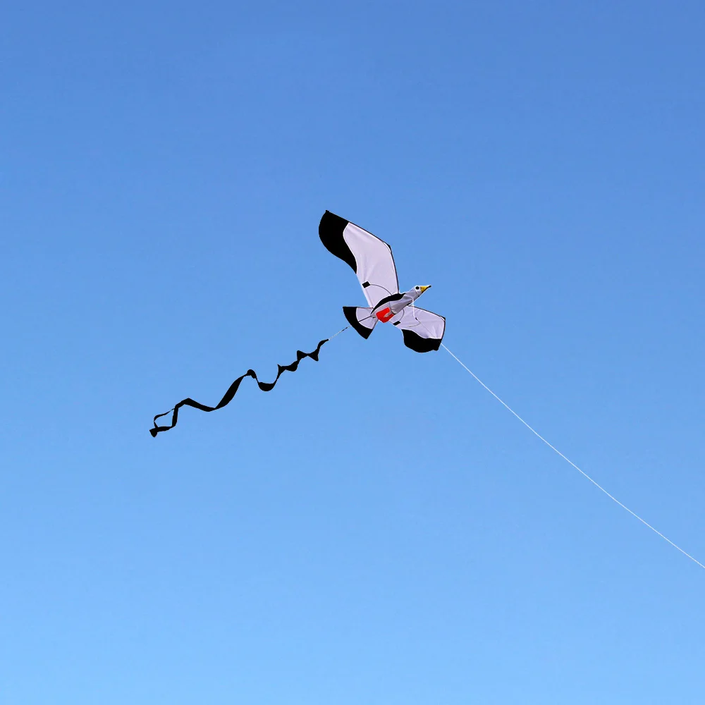 3D воздушный змей-Чайка с хвостом воздушные змеи для взрослых детей открытый пляжный парк Кемпинг Летающий воздушный змей 100 м