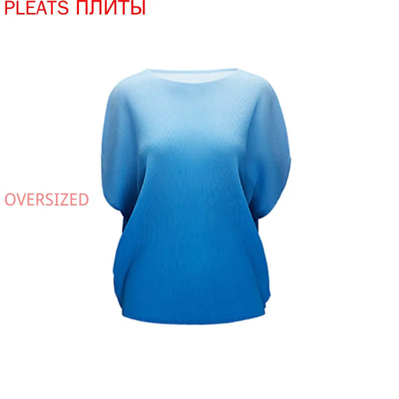 [EAM] Women Blue Plaid Ruffles Split Big Size