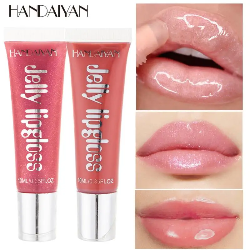 

HANDAIYAN Plumping Lip Gloss Moisturizer Lips Plumper Glitter Jelly Lipgloss Nutritious Liquid Lipstick Lip Cosmetic TSLM2