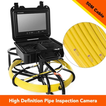 

100m Pipeline Inspection Video Camera Pipe Sewer Camera 9 Inch Color LCD Monitor Pipe Inspection Equipment IP68 Endoscope