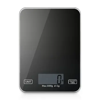 

Food Baking Scales Mini Compact 5Kg/1G Kitchen Electronic Scales Home Glass Kitchen Scale Balck Tgk-001