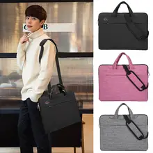 Сумка для ноутбука 15,6, Большая вместительная сумка на молнии, сумка для ноутбука, портфель для бизнеса, рукав для ноутбука, черный, серый, розовый, 14 дюймов, torba na laptopa