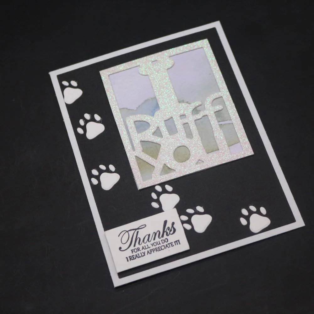 Footprint Frame Metal Cutting Dies Rectangle Troqueladora Letter Decoration Stencil Scrapbooking Stamps And Dies New Craft