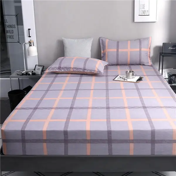 Fitted Sheet Pastoral Style Printing Bed Mattress With Four Corners And Elastic Band Bed Sheets Multi Size For Household