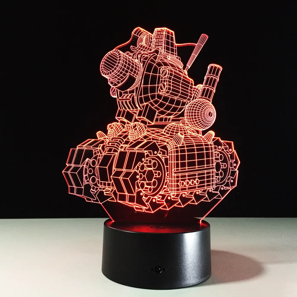 

3D Visual illusion Tank lampTransparent Acrylic Night Light LED fairy Lampa Color changing Touch Table bulbing lambas Bowl Light