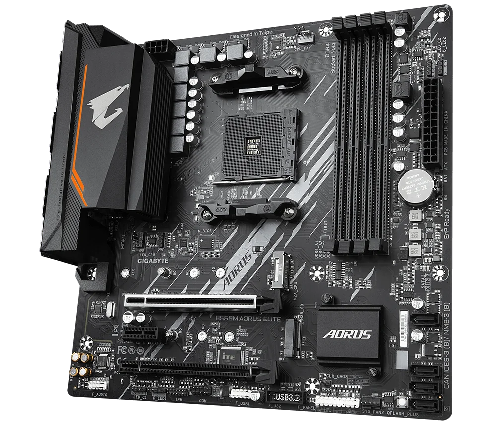GIGABYTE B550M AORUS ELITE Motherboard AMD B550 Socket AM4 DDR4 HDMI-compatible 128GB PCI-E 4.0 M.2 motherboard pc