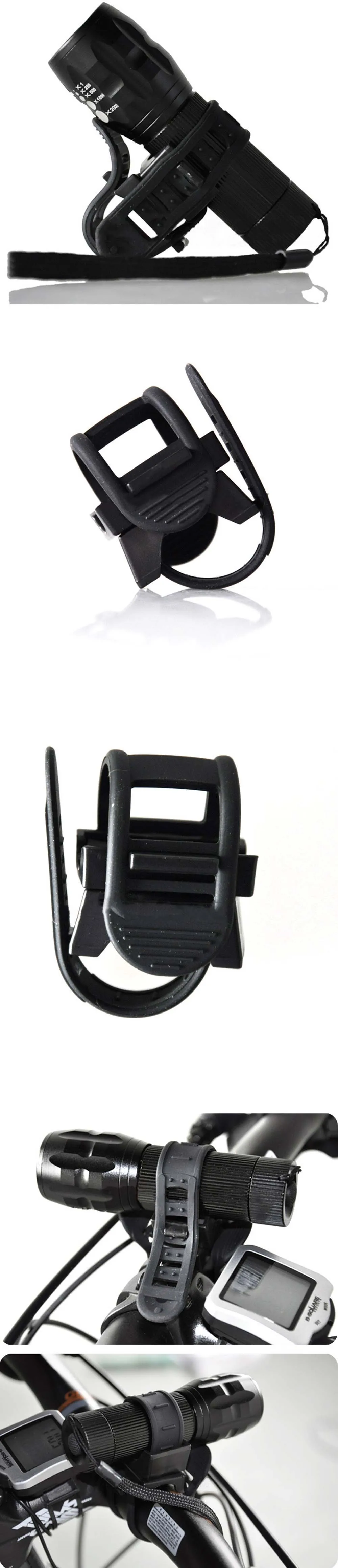 Bicycle Light Holder 360 Degree Rotation Bike Lamp Clip Universal Cycling Headlight Mount Flashlight Lantern Bracket BC0049 (3)