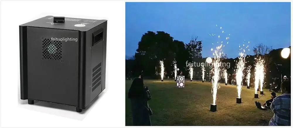 E-6pcs для свадебной вечеринки Spark высота 1-5 м холодная искра машина 5 м холодная сверкающая машина Frework Foutain машина