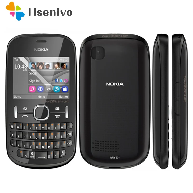 100% Original Nokia Asha 201 Unlocked Phone 2.4\