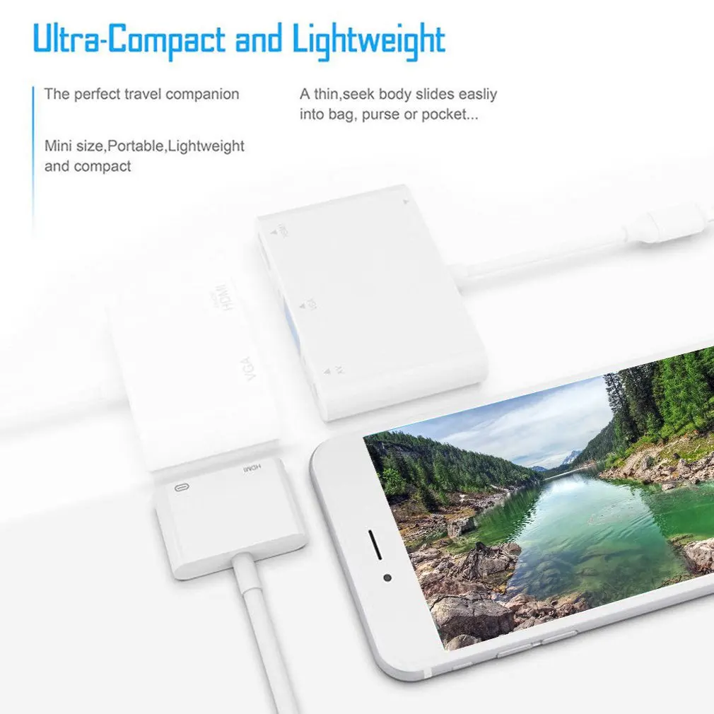 Для Lightning-Digital AV HDMI 4K USB кабель для iPad-HDMI разъем адаптера 1080P HD адаптеры для Iphone X 8/7/6/Ipad Air