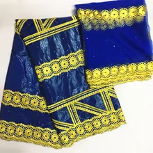 Горячая bazin riche getzner nouveau хлопок морская парча высокого качества бассейна riche getzenr для платья 5+ 2 ярдов/партия