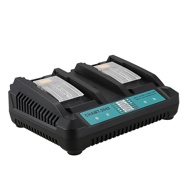 4A двойной Порты Li-Ion Батарея Зарядное устройство для Makita 14,4 V 18V BL1830 BL1840 BL1845 BL1850 BL1860 BL1850B BL1860B BL1430 CHAMT-2042 P