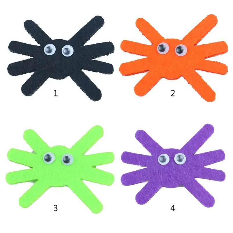 cheap Adult Children Halloween Novelty Hair Clips Cute 3D Cartoon Spider with Eyes Alligator Hairgrip Party Favors Headwear Barrettes