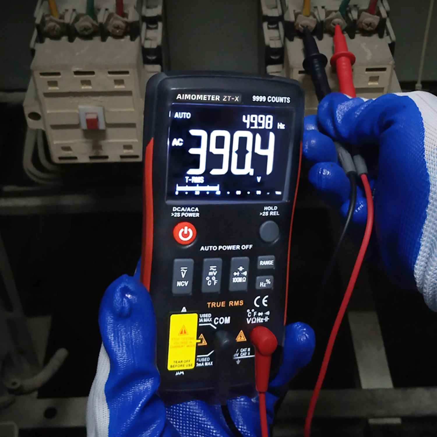 Цифровой мультиметр тестер 9999 AIMOMETER ZT-X тройной дисплей температурный вольтметр ACDC напряжение NCV OhmHz Диодная Емкость