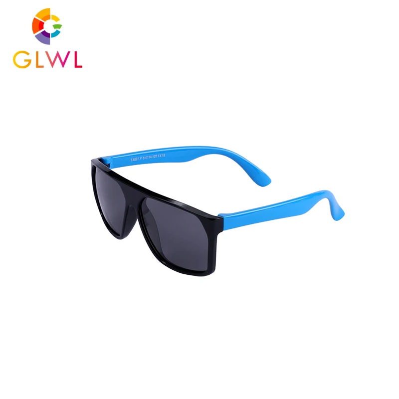 GLWL1909-3A GLWL квадратные детские солнцезащитные очки детские очки с гибкой оправой поляризованные солнцезащитные очки для мальчиков и девочек - Цвет линз: GLWL1909-3A