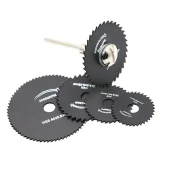

New 6Pcs Drill Accessories HSS Mini Circular Saw Blades Power Tools Wood Cutting Disc Grinding Wheel Set for Dremel Tools