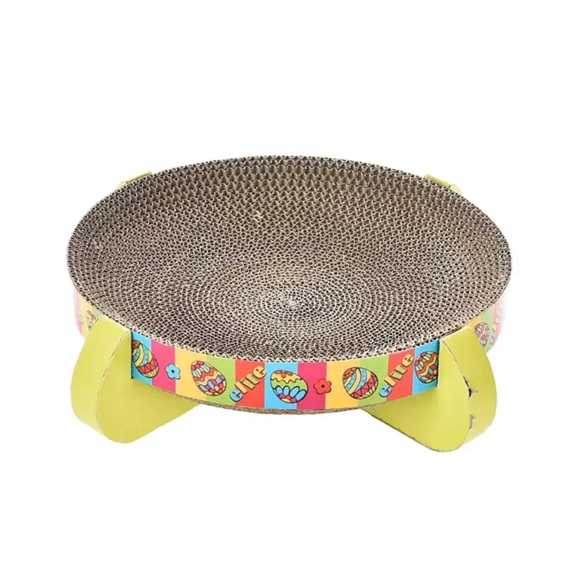 

Corrugated Paper Cat Scratcher Cardboard Kitten Bed Claw Grinding with Catnip