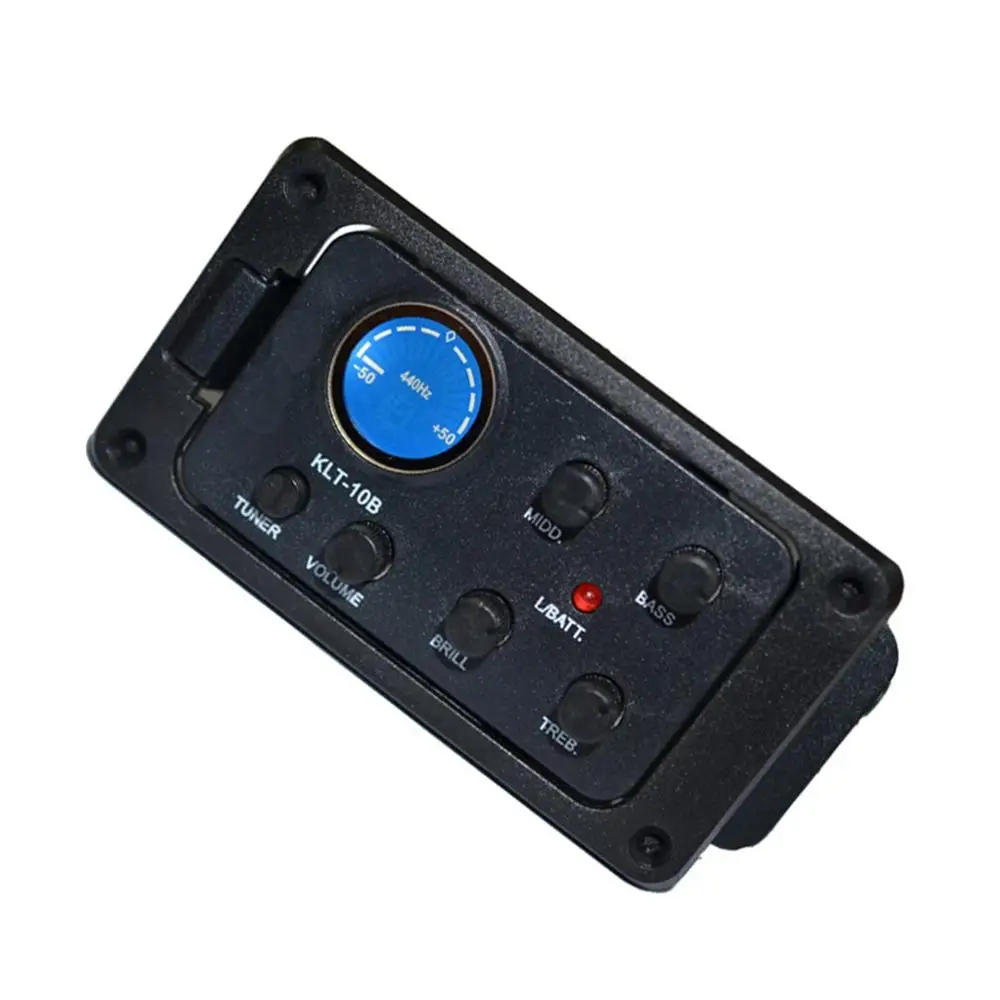 

KLT-10B 4 Band Acoustic Guitar Preamplifier EQ Equalizer Pickup Tuner Acoustic Guitar Equalizer Pickup Tuner