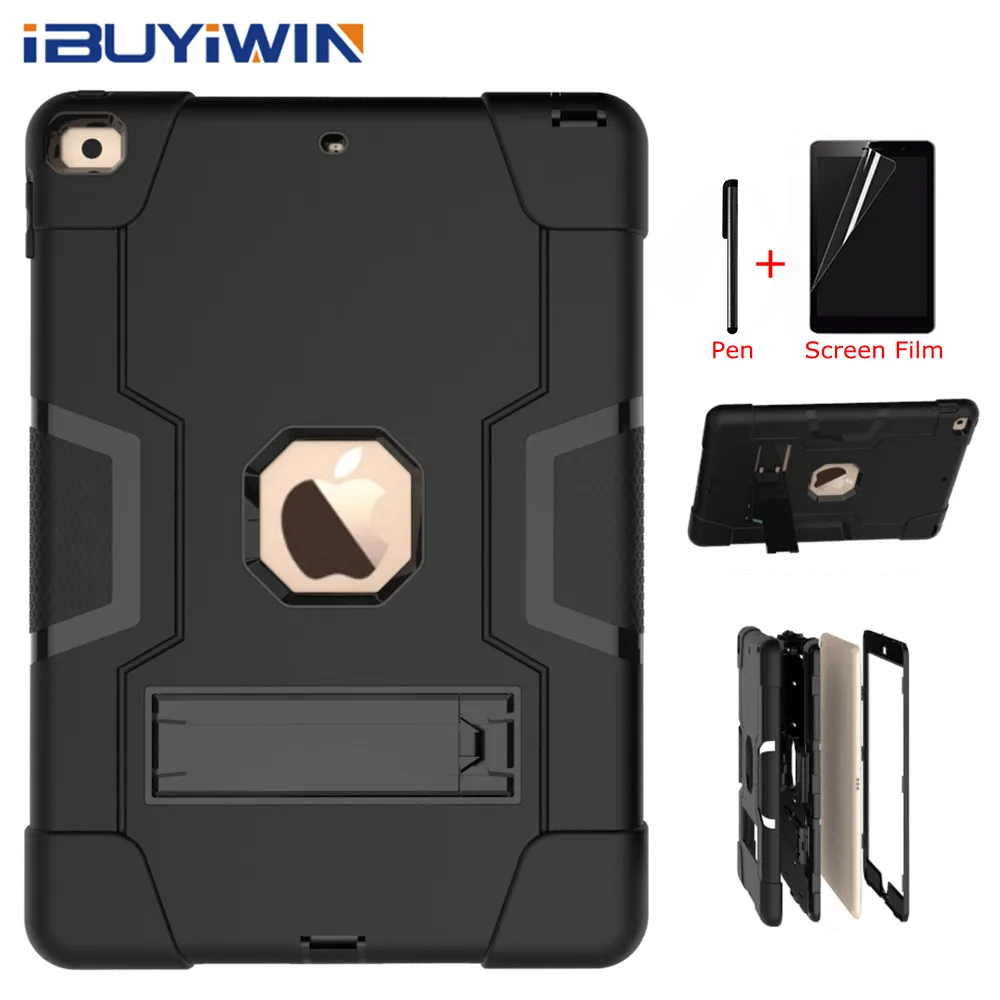 Тяжелый Ударопрочный силиконовый защитный чехол для iPad 10,2 7th Gen A2198 A2200 A2232 10," планшет Funda Capa чехол для детей+ пленка+ ручка