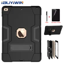 Тяжелый Ударопрочный силиконовый защитный чехол для iPad 10,2 7th Gen A2198 A2200 A2232 10," планшет Funda Capa чехол для детей+ пленка+ ручка