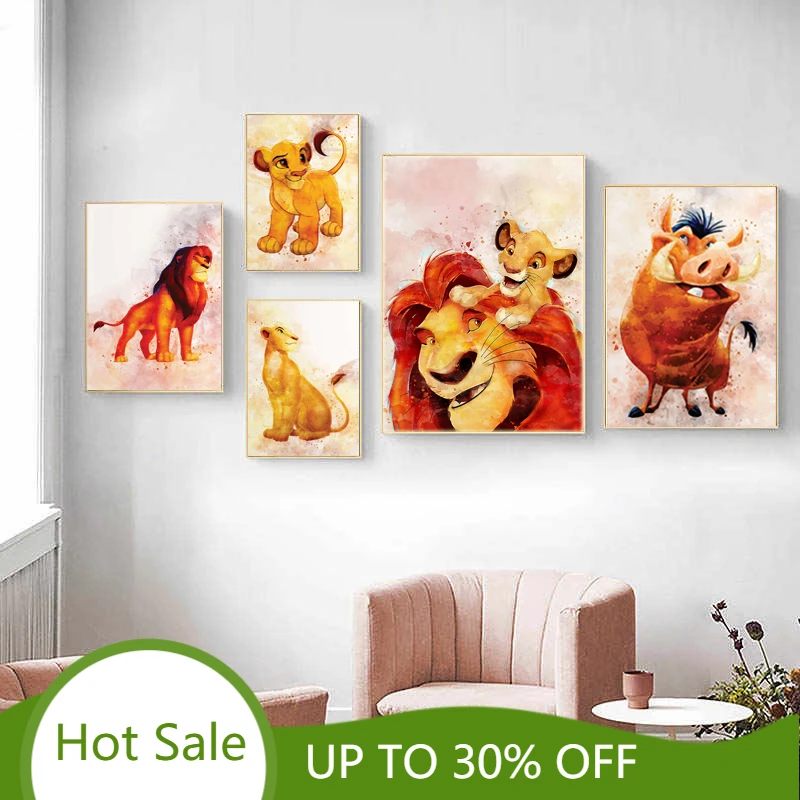 ライオンキングの絵 子供部屋 家の装飾のためのかわいい子供部屋のキャンバスの絵 絵画 書道 Aliexpress ライオンキングの絵 子供部屋 家の装飾のためのかわいい子供部屋のキャンバスの絵 絵画 書道 Aliexpress