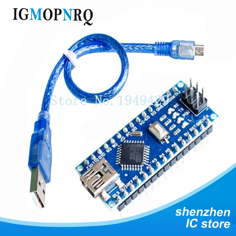 Контроллер Nano 3 0 V3.0 ATMEGA328P ATMEGA328 CH340 + USB-кабель 1 шт. | Электронные компоненты и