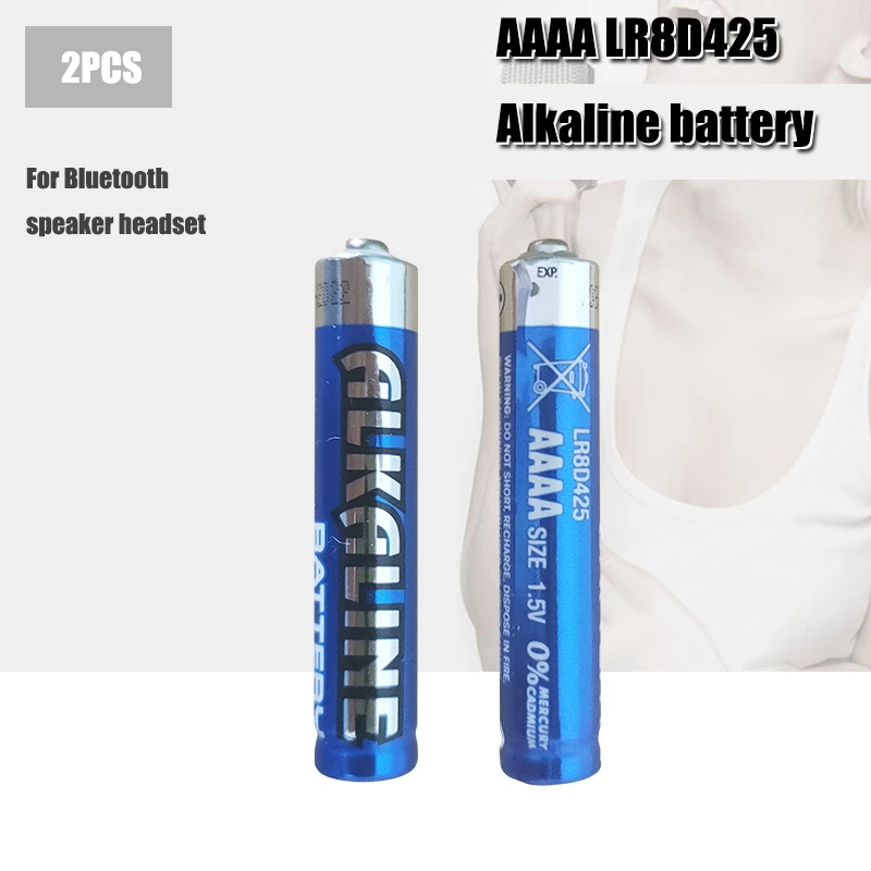 2PCS 1.5V Battery AAAA LR61 AM6 Alkaline Battery E96 LR8D425 MN2500 MX2500 4A For bluetooth earphone,alarm clock,toys alkaline battery,disposable battery