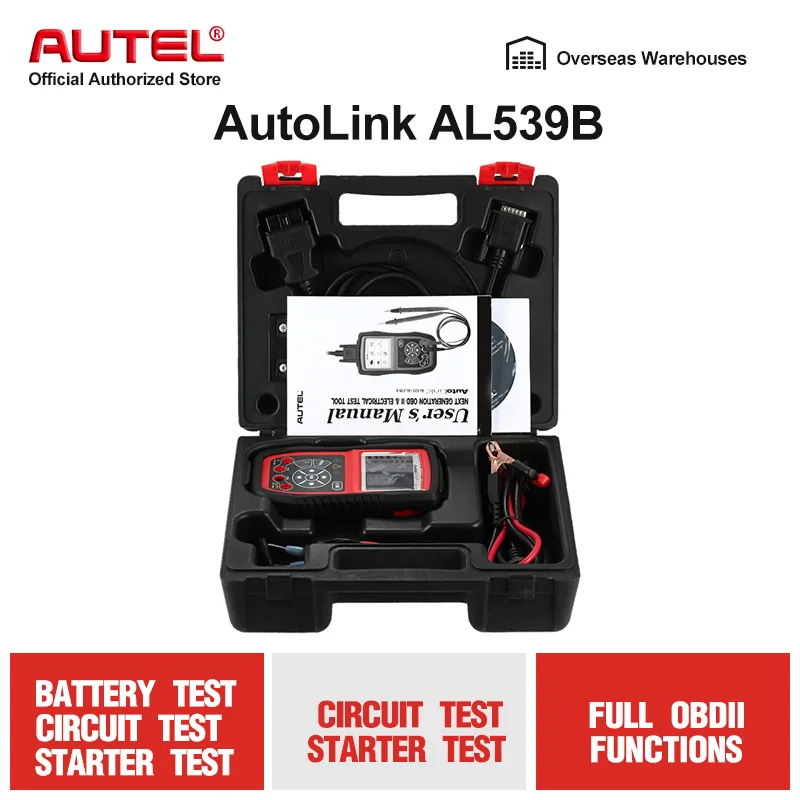 Устройство автосвязи мотеля AL539 AL539B Батарея Тесты er автомобиля электрические Тесты инструмент AVOMeter Напряжение OBD2 код читателя