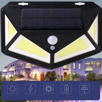 

SOLLED 120COB LED Solar Power Light Motion Sensor Four-Sided Wall Lamp Waterproof for Outdoor Yard Garden
