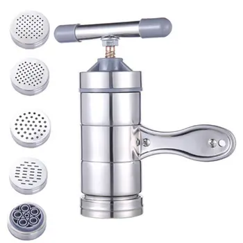 

Manual Noodle Maker Press Pasta Machine Crank Cutter Fruits Juicer Cookware w/ Pressing Moulds Making Spaghetti Kitchenware
