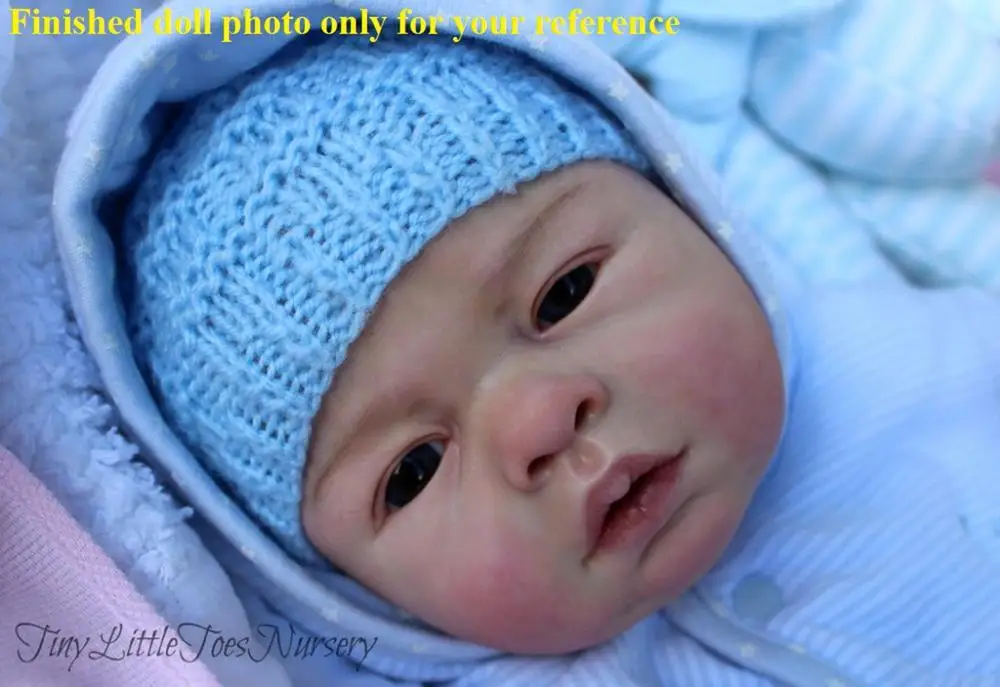 NPK DIY Неокрашенный пустой reborn doll kit мягкий винил полный тело анатомически