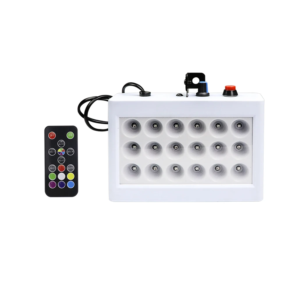 20 Вт DJ шоу стробоскоп для вечеринки AC90-240V свет для сцены RGB Авто-запуск/звук Вечерние огни/Вспышка эффект скорость регулируется - Цвет: white with remote