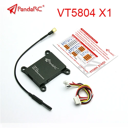 PandaRC VT5801 V2 VT5805 VT5804 FPV видео передатчик 5,8G 48CH 25/100/200/400/600 мВт переключаемый OSD Регулируемый SMA MMCX VTX - Цвет: VT5804 X1