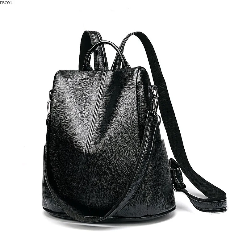 EBOYU Retro Women Anti-Theft Backpack Purse Casual Shoulder Bag Ladies Book Bag Rucksack Travel Bag School Bags C9028