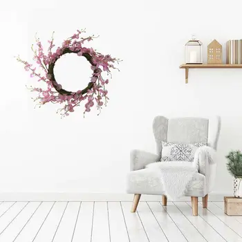 

Artificial Flowers Yellow jasmine Wreath Spring Wreath Outdoor for Front Door