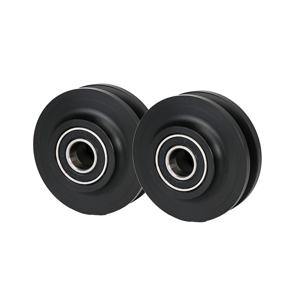 Lifting Pulley Accessories Durable Sliding Barn 2PCS Home Supplies Pom Black Door Wheel